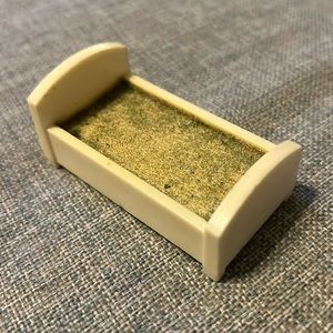 Vintage Fisher Price Little People Play Family Single twin white bed